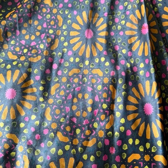 Y2K Vintage LaROK Boho Silk Floral A-line Mini Dress Size S - Picture 7 of 8